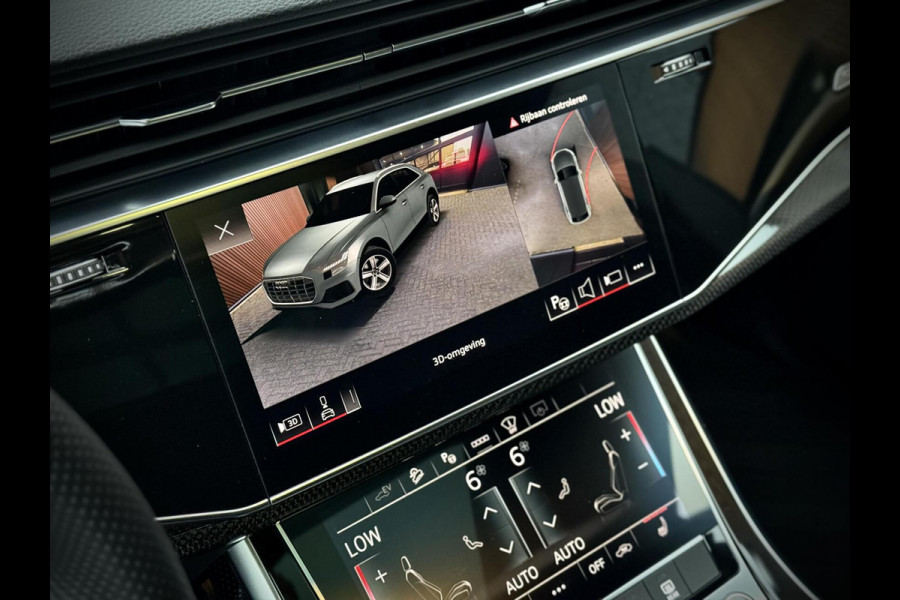 Audi Q8 55 TFSI e quattro S-Line Panoramadak|RS-zetels|Carbon|Softclose|Luchtvering|Keyless|Head-Up|Camera 360°|Matrix Audi Q8 55 TFSI e quattro S-Line Panoramadak|RS-zetels|Carbon|Softclose|Luchtvering|Keyless|Head-Up|Camera 360°|Matrix