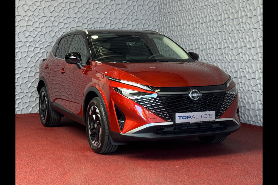 Nissan QASHQAI 1.3 MHEV ✅1.962KM✅ 160PK SUNSET RED N-CONNECTA XL.NAVI 360.CAM ELEK.KLEP VIR.COCKPIT STOEL/STUUR/RUIT.VERW. PILOT.ASS 02/2025