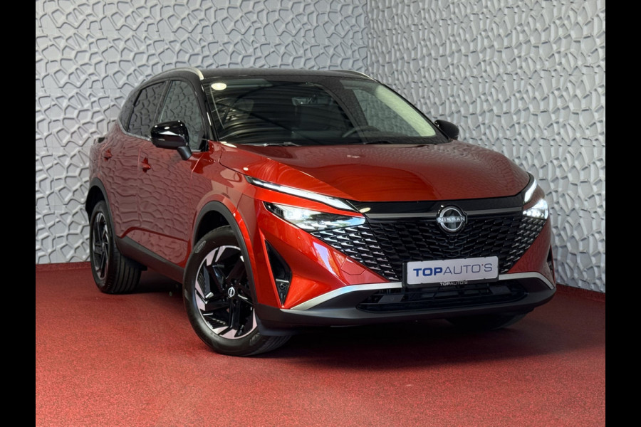 Nissan QASHQAI 1.3 MHEV ✅1.962KM✅ 160PK SUNSET RED N-CONNECTA XL.NAVI 360.CAM ELEK.KLEP VIR.COCKPIT STOEL/STUUR/RUIT.VERW. PILOT.ASS 02/2025