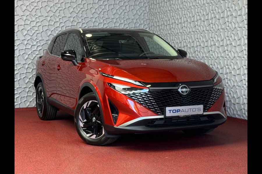 Nissan QASHQAI 1.3 MHEV ✅1.962KM✅ 160PK SUNSET RED N-CONNECTA XL.NAVI 360.CAM ELEK.KLEP VIR.COCKPIT STOEL/STUUR/RUIT.VERW. PILOT.ASS 02/2025