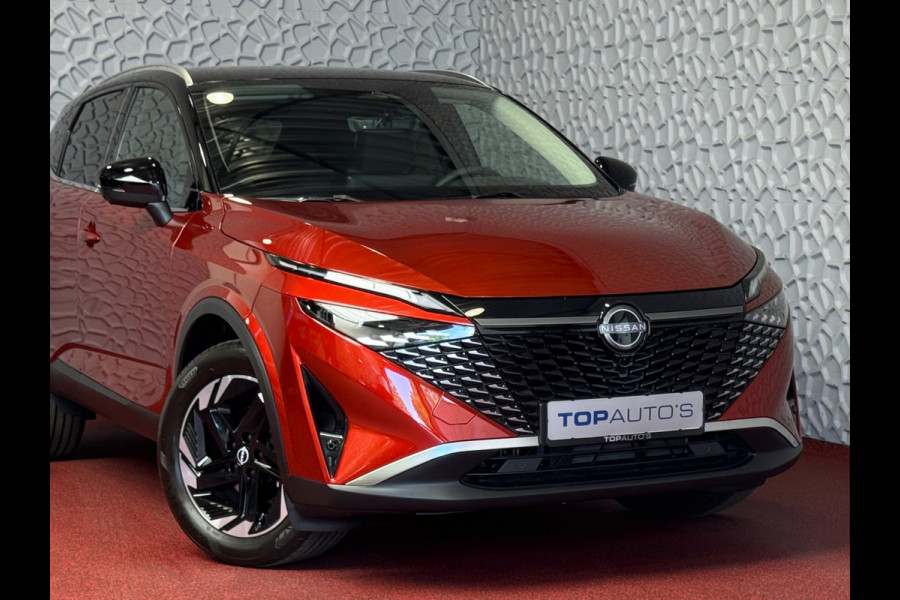 Nissan QASHQAI 1.3 MHEV ✅1.962KM✅ 160PK SUNSET RED N-CONNECTA XL.NAVI 360.CAM ELEK.KLEP VIR.COCKPIT STOEL/STUUR/RUIT.VERW. PILOT.ASS 02/2025