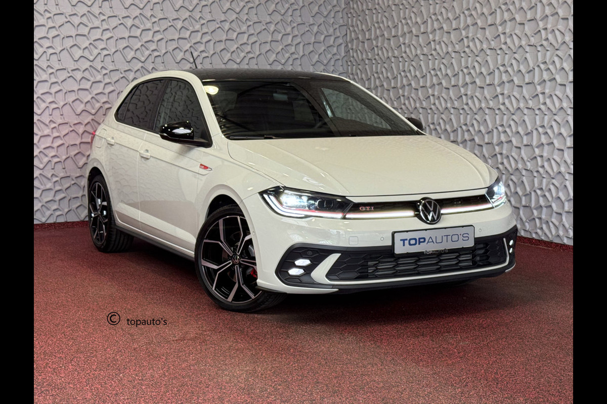Volkswagen Polo 2.0 TSI GTI 207PK PANO IQ LED/GRILL CAMERA STOELVERW ADAP.CRUIS ZWARTE.HEMEL 18'' LMV BEATS AUDIO "Volkswagen rijden begint bij Topautos.nl – 75 topmodellen direct op voorraad!" Volkswagen Polo 2.0 TSI GTI 207PK PANO IQ LED/GRILL CAMERA STOELVERW ADAP.CRUIS ZWARTE.HEMEL 18'' LMV BEATS AUDIO "Volkswagen rijden begint bij Topautos.nl – 75 topmodellen direct op voorraad!"