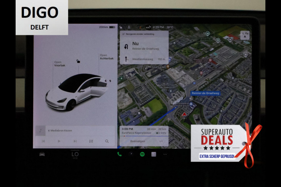 Tesla Model 3 BLACKLINE BI-TONE PANO STD ACCUTEST 86% RWD 60 kWH LEDER.NAVI.CAMERA.AUTOPILOT, STOELVERWARMING EN NOG VEEL MEER! Tesla Model 3 BLACKLINE BI-TONE PANO STD ACCUTEST 86% RWD 60 kWH LEDER.NAVI.CAMERA.AUTOPILOT, STOELVERWARMING EN NOG VEEL MEER!