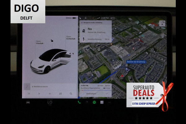 Tesla Model 3 BLACKLINE BI-TONE PANO STD ACCUTEST 86% RWD 60 kWH LEDER.NAVI.CAMERA.AUTOPILOT, STOELVERWARMING EN NOG VEEL MEER! Tesla Model 3 BLACKLINE BI-TONE PANO STD ACCUTEST 86% RWD 60 kWH LEDER.NAVI.CAMERA.AUTOPILOT, STOELVERWARMING EN NOG VEEL MEER!