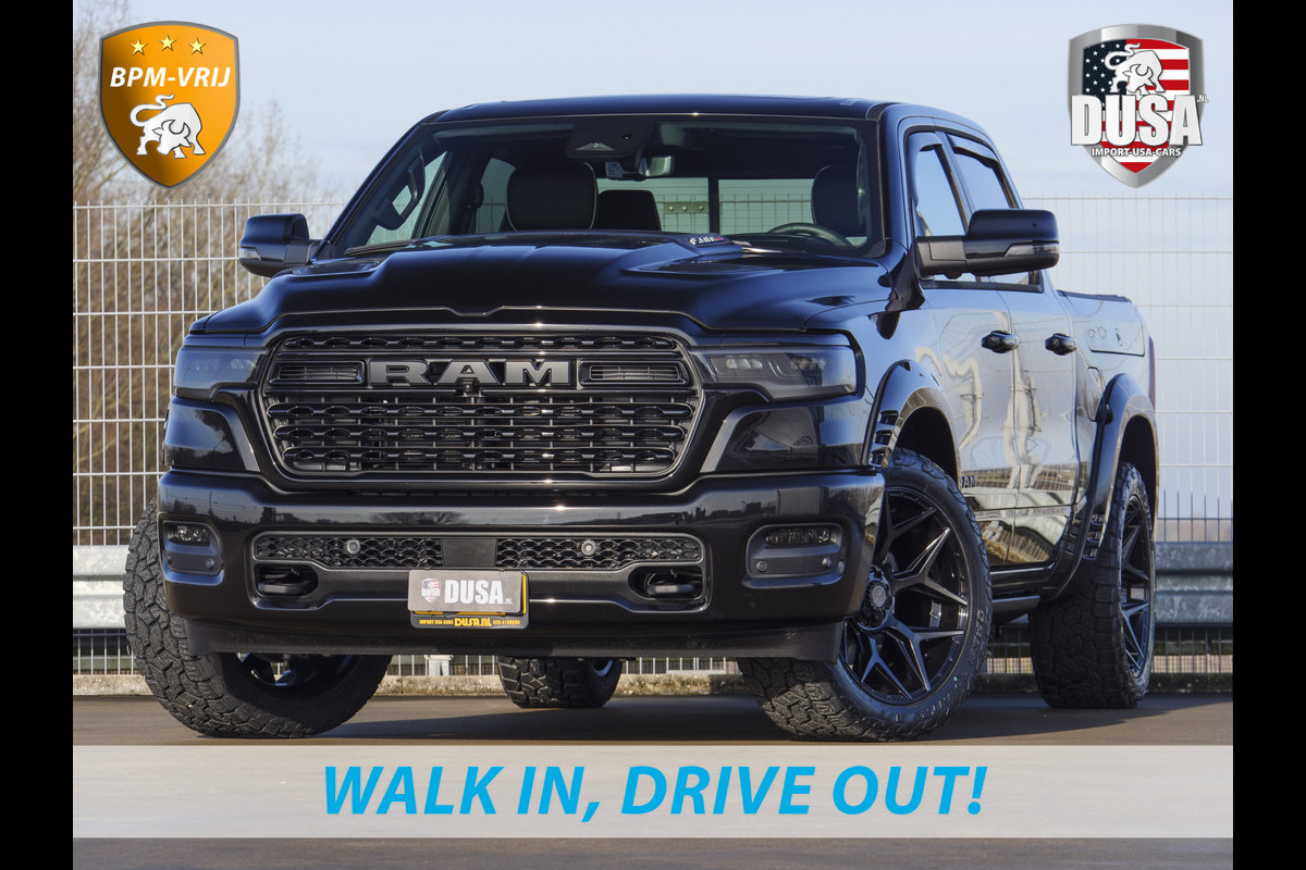 Dodge Ram | 1500 | Limited | Night | 3.0L Twin-Turbo I6 | High Output | BPM-VRIJ | Passenger Display | 14,4 Touch Screen | Harman Kardon | RAMBOX Getoonde accessoires zijn verkrijgbaar tegen meerprijs Dodge Ram | 1500 | Limited | Night | 3.0L Twin-Turbo I6 | High Output | BPM-VRIJ | Passenger Display | 14,4 Touch Screen | Harman Kardon | RAMBOX Getoonde accessoires zijn verkrijgbaar tegen meerprijs