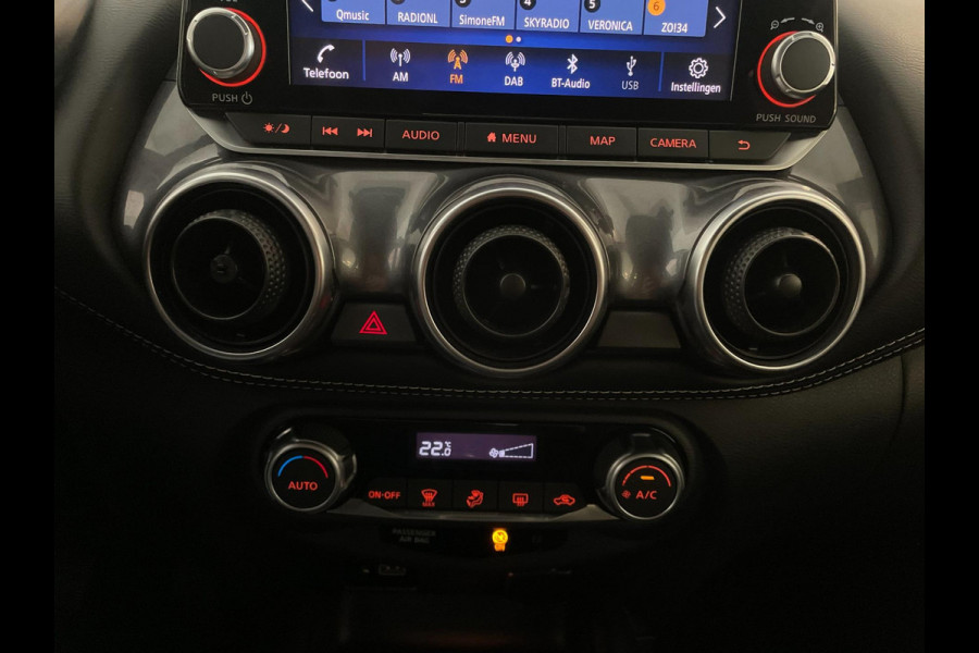 Nissan Juke 1.0 DIG-T N-Design AIRCO CLIMA NAVI CRUISE BT VELGEN CAMERA PRIVACYGLAS ZWART DAK ZEER NETTE AUTO
