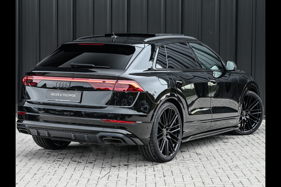 Audi Q8 55TFSI e QUATTRO PRO LINE S COMPETITION | S-SEATS | PANORAMADAK | 4 WIEL BESTURING | B&O SOUND | HEAD-UP | LUCHTVERING | DAB+ |
