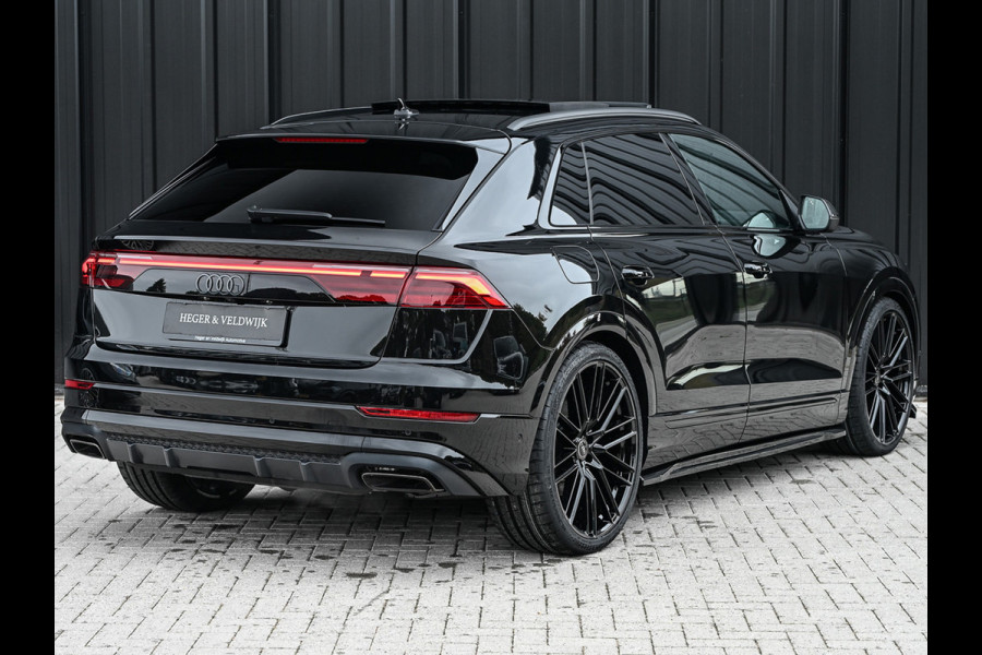 Audi Q8 55TFSI e QUATTRO PRO LINE S COMPETITION | S-SEATS | PANORAMADAK | 4 WIEL BESTURING | B&O SOUND | HEAD-UP | LUCHTVERING | DAB+ |