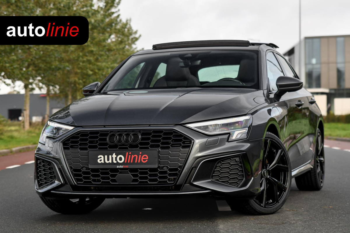 Audi A3 Sportback 40 TFSI e 3x S-Line. RS Zetels, Pano, ACC, Keyless, Camera, Matrix, 19'', CarPlay! Audi A3 Sportback 40 TFSI e 3x S-Line. RS Zetels, Pano, ACC, Keyless, Camera, Matrix, 19'', CarPlay!