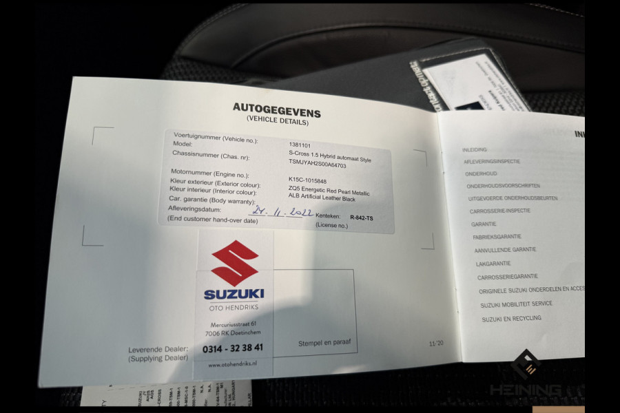 Suzuki S-Cross 1.5 Hybrid Style.Automaat. Panoramadak. Trekhaak. Rondom camera. Hollandse Auto met NAP