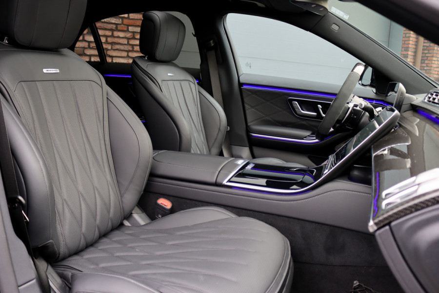 Mercedes-Benz S-Klasse AMG 63 S E Performance Aut9 | 802pk | Carbon | Achterasbesturing | Distronic+ | Airmatic | Stoelventilatie | Panoramadak | Vlakkenverwarming | Digital Light | Nappa Leder | Burmester |