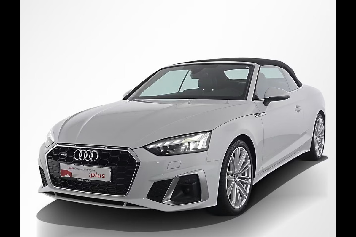 Audi A5 Cabriolet 40 TFSI Quattro S-LINE ** MATRIX, VIRTUAL, ACC, B&O, 19-inch LMV, NEKVERW, KEYLESS ** 1e EIG - UNFALLFREI ** ** INFORMEER OOK NAAR ONZE AANTREKKELIJKE FINANCIAL-LEASE TARIEVEN ** Audi A5 Cabriolet 40 TFSI Quattro S-LINE ** MATRIX, VIRTUAL, ACC, B&O, 19-inch LMV, NEKVERW, KEYLESS ** 1e EIG - UNFALLFREI ** ** INFORMEER OOK NAAR ONZE AANTREKKELIJKE FINANCIAL-LEASE TARIEVEN **