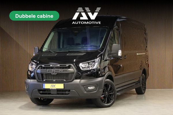 Ford Transit 350 2.0 TDCI L3H2 165PK AUT Limited DC | 7-Zitter | L+R Schuifdeur | 360 Camera | ACC | Navigatie | Bi-Xenon | Lane assist | BLIS | CarPlay | Stoelverwarming | Stuurwielverwarming | Dubbel Cabine | Facelift model MY2025
