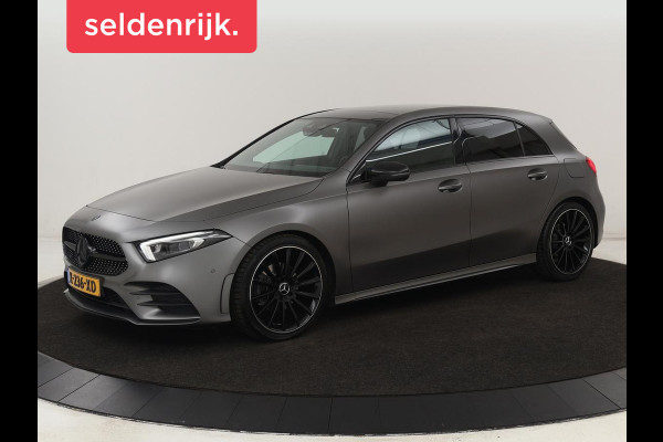 Mercedes-Benz A-Klasse 180 Business Solution AMG | Panoramadak | Stoelverwarming | Leder/Alcantara | Camera | Navigatie | Widescreen | Designo Mountaingrijs Magno