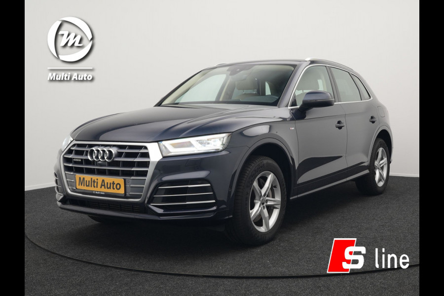 Audi Q5 50 TFSI e quattro S edition Plug In Hybrid 300pk Dealer O.H PHEV | 360 Camera  | Lederen Sportstoelen Memory & Verwarmd | Navigatie | Cruise Control | Keyless | DAB | Virtual |