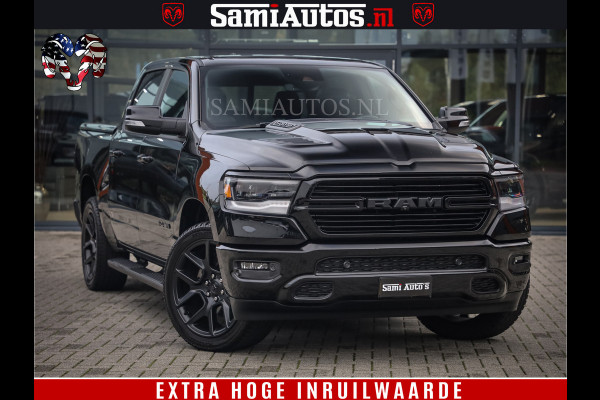 Dodge Ram 1500 SPORT BLACK EDITION | 4X4 5.7 V8 | VOL OPTIES | 360 CAMERA | APPLE CARPLAY | 3500KG | 22INCH NIGHT | FULL LED | ADAPTIVE CRUISE | MEMORY SEATS | LEDER | DUBBELE CABINE | CREWCAB Dodge Ram 1500 SPORT BLACK EDITION | 4X4 5.7 V8 | VOL OPTIES | 360 CAMERA | APPLE CARPLAY | 3500KG | 22INCH NIGHT | FULL LED | ADAPTIVE CRUISE | MEMORY SEATS | LEDER | DUBBELE CABINE | CREWCAB