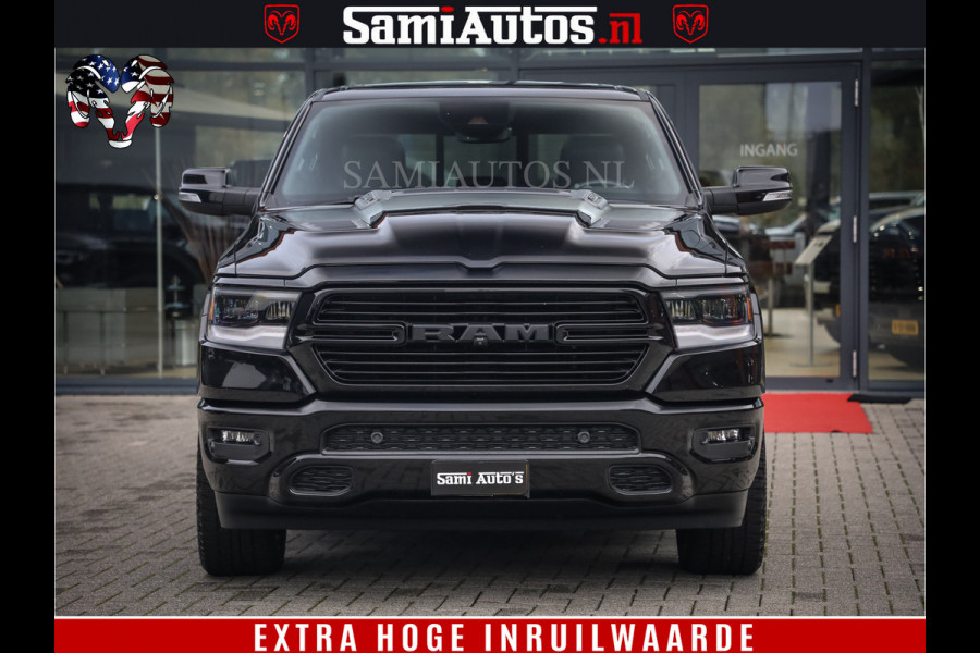 Dodge Ram 1500 SPORT BLACK EDITION | 4X4 5.7 V8 | VOL OPTIES | 360 CAMERA | APPLE CARPLAY | 3500KG | 22INCH NIGHT | FULL LED | ADAPTIVE CRUISE | MEMORY SEATS | LEDER | DUBBELE CABINE | CREWCAB Dodge Ram 1500 SPORT BLACK EDITION | 4X4 5.7 V8 | VOL OPTIES | 360 CAMERA | APPLE CARPLAY | 3500KG | 22INCH NIGHT | FULL LED | ADAPTIVE CRUISE | MEMORY SEATS | LEDER | DUBBELE CABINE | CREWCAB