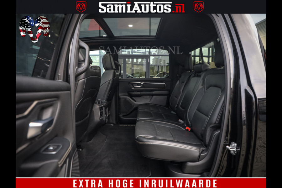 Dodge Ram 1500 SPORT BLACK EDITION | 4X4 5.7 V8 | VOL OPTIES | 360 CAMERA | APPLE CARPLAY | 3500KG | 22INCH NIGHT | FULL LED | ADAPTIVE CRUISE | MEMORY SEATS | LEDER | DUBBELE CABINE | CREWCAB Dodge Ram 1500 SPORT BLACK EDITION | 4X4 5.7 V8 | VOL OPTIES | 360 CAMERA | APPLE CARPLAY | 3500KG | 22INCH NIGHT | FULL LED | ADAPTIVE CRUISE | MEMORY SEATS | LEDER | DUBBELE CABINE | CREWCAB