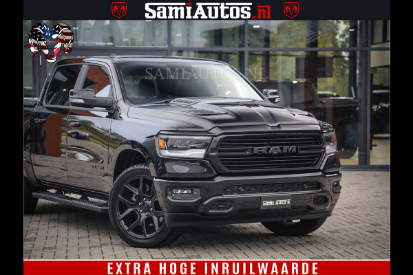 Dodge Ram 1500 SPORT BLACK EDITION | 4X4 5.7 V8 | VOL OPTIES | 360 CAMERA | APPLE CARPLAY | 3500KG | 22INCH NIGHT | FULL LED | ADAPTIVE CRUISE | MEMORY SEATS | LEDER | DUBBELE CABINE | CREWCAB Dodge Ram 1500 SPORT BLACK EDITION | 4X4 5.7 V8 | VOL OPTIES | 360 CAMERA | APPLE CARPLAY | 3500KG | 22INCH NIGHT | FULL LED | ADAPTIVE CRUISE | MEMORY SEATS | LEDER | DUBBELE CABINE | CREWCAB