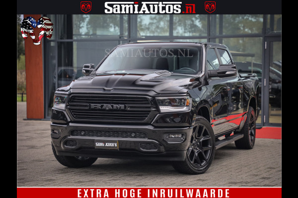 Dodge Ram 1500 SPORT BLACK EDITION | 4X4 5.7 V8 | VOL OPTIES | 360 CAMERA | APPLE CARPLAY | 3500KG | 22INCH NIGHT | FULL LED | ADAPTIVE CRUISE | MEMORY SEATS | LEDER | DUBBELE CABINE | CREWCAB Dodge Ram 1500 SPORT BLACK EDITION | 4X4 5.7 V8 | VOL OPTIES | 360 CAMERA | APPLE CARPLAY | 3500KG | 22INCH NIGHT | FULL LED | ADAPTIVE CRUISE | MEMORY SEATS | LEDER | DUBBELE CABINE | CREWCAB