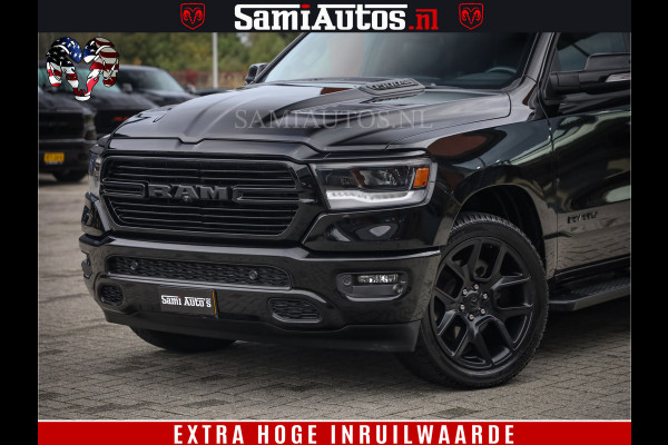 Dodge Ram 1500 SPORT BLACK EDITION | 4X4 5.7 V8 | VOL OPTIES | 360 CAMERA | APPLE CARPLAY | 3500KG | 22INCH NIGHT | FULL LED | ADAPTIVE CRUISE | MEMORY SEATS | LEDER | DUBBELE CABINE | CREWCAB Dodge Ram 1500 SPORT BLACK EDITION | 4X4 5.7 V8 | VOL OPTIES | 360 CAMERA | APPLE CARPLAY | 3500KG | 22INCH NIGHT | FULL LED | ADAPTIVE CRUISE | MEMORY SEATS | LEDER | DUBBELE CABINE | CREWCAB