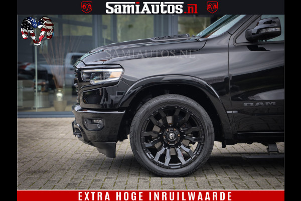 Dodge Ram 1500 LIMITED NIGHT | FEUL BLACK WHEELS | BOM VOL | 5.7 V8 4x4 | DUBBELE CABINE | MWK | XB9 | HUD | TOP STAAT