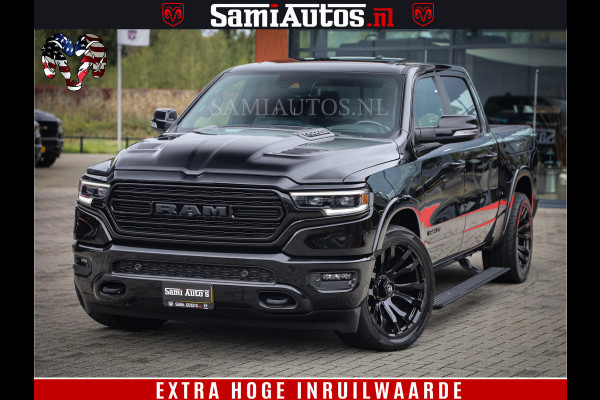 Dodge Ram 1500 LIMITED NIGHT | FEUL BLACK WHEELS | BOM VOL | 5.7 V8 4x4 | DUBBELE CABINE | MWK | XB9 | HUD | TOP STAAT