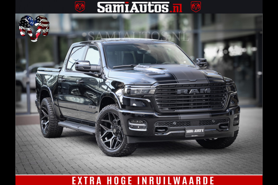 Dodge Ram 1500 Laramie Night | Face Lift | 420Pk 636 Nn | Extra Groot Scherm + Passagiers Scherm | Comfortabele Dubbele Cabine met Royale 5 Zitplaatsen | BPM vrij | Nu Leverbaar uit Voorraad | Voorraad Nr  2220 - 5039
