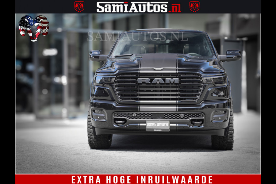 Dodge Ram 1500 Laramie Night | Face Lift | 420Pk 636 Nn | Extra Groot Scherm + Passagiers Scherm | Comfortabele Dubbele Cabine met Royale 5 Zitplaatsen | BPM vrij | Nu Leverbaar uit Voorraad | Voorraad Nr  2220 - 5039