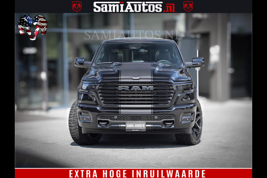 Dodge Ram 1500 Laramie Night | Face Lift | 420Pk 636 Nn | Extra Groot Scherm + Passagiers Scherm | Comfortabele Dubbele Cabine met Royale 5 Zitplaatsen | BPM vrij | Nu Leverbaar uit Voorraad | Voorraad Nr  2220 - 5039