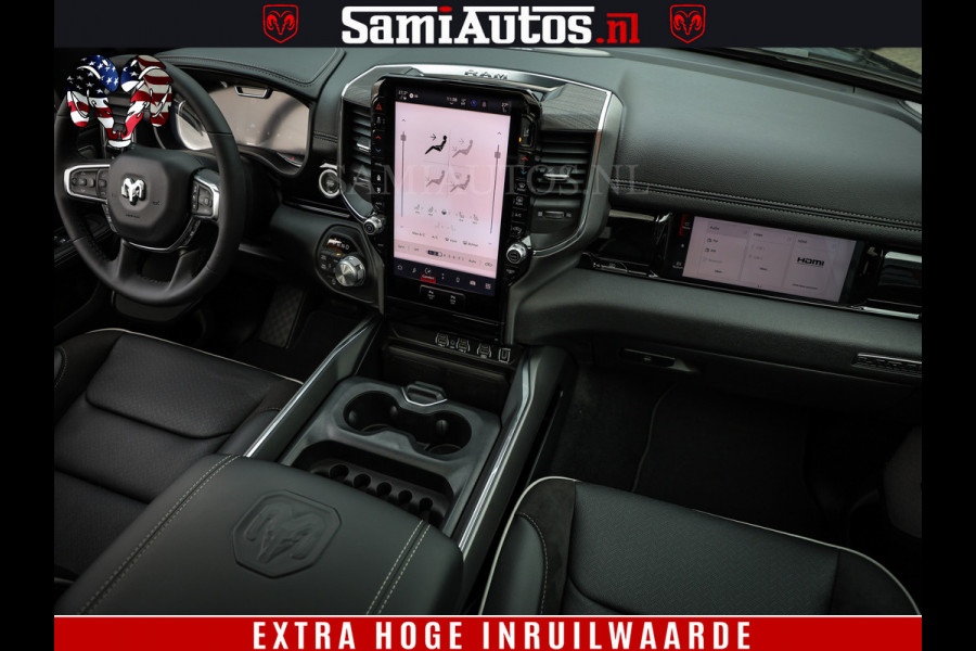 Dodge Ram 1500 Laramie Night | Face Lift | 420Pk 636 Nn | Extra Groot Scherm + Passagiers Scherm | Comfortabele Dubbele Cabine met Royale 5 Zitplaatsen | BPM vrij | Nu Leverbaar uit Voorraad | Voorraad Nr  2220 - 5039
