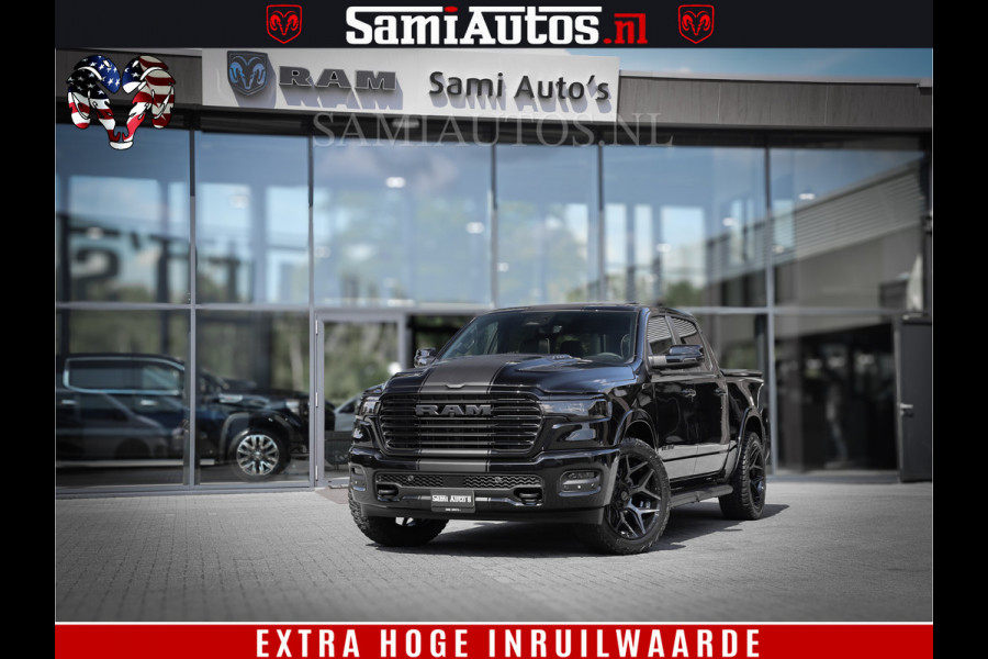 Dodge Ram 1500 Laramie Night | Face Lift | 420Pk 636 Nn | Extra Groot Scherm + Passagiers Scherm | Comfortabele Dubbele Cabine met Royale 5 Zitplaatsen | BPM vrij | Nu Leverbaar uit Voorraad | Voorraad Nr  2220 - 5039