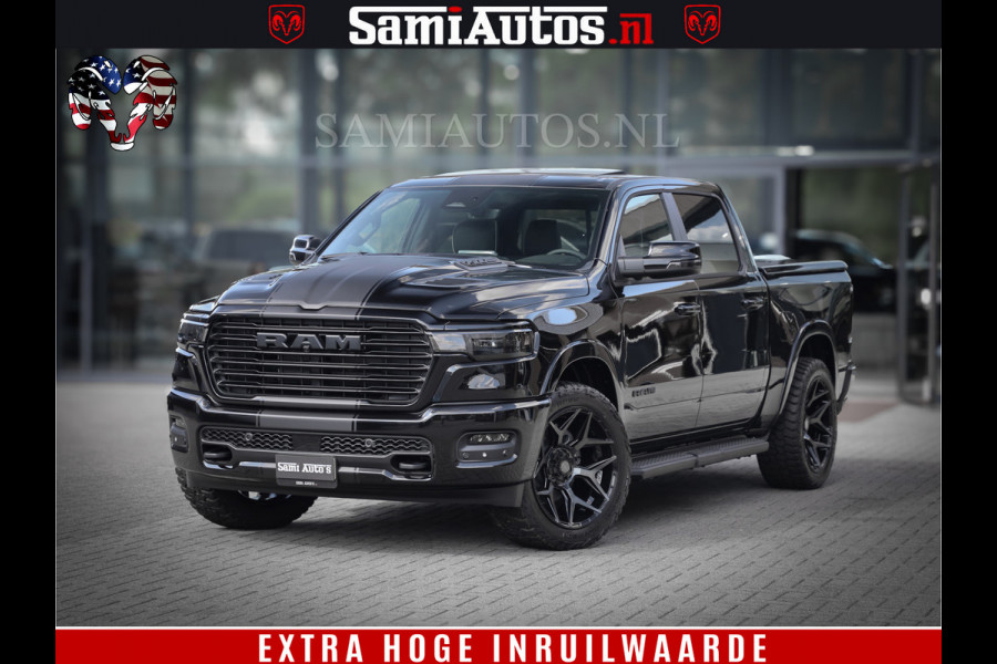 Dodge Ram 1500 Laramie Night | Face Lift | 420Pk 636 Nn | Extra Groot Scherm + Passagiers Scherm | Comfortabele Dubbele Cabine met Royale 5 Zitplaatsen | BPM vrij | Nu Leverbaar uit Voorraad | Voorraad Nr  2220 - 5039