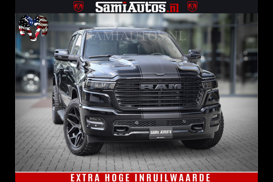 Dodge Ram 1500 Laramie Night | Face Lift | 420Pk 636 Nn | Extra Groot Scherm + Passagiers Scherm | Comfortabele Dubbele Cabine met Royale 5 Zitplaatsen | BPM vrij | Nu Leverbaar uit Voorraad | Voorraad Nr  2220 - 5039