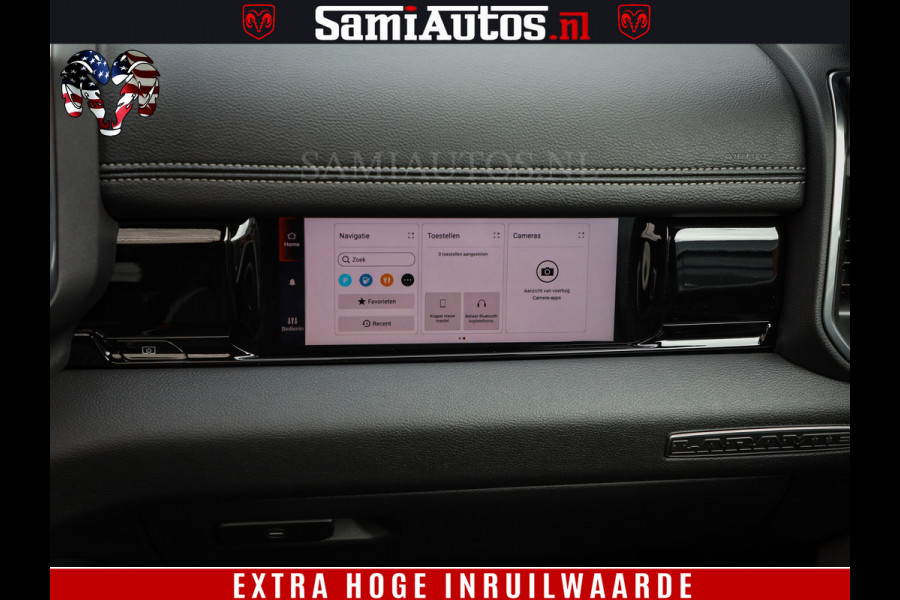 Dodge Ram 1500 Laramie Night | Face Lift | 420Pk 636 Nn | Extra Groot Scherm + Passagiers Scherm | Comfortabele Dubbele Cabine met Royale 5 Zitplaatsen | BPM vrij | Nu Leverbaar uit Voorraad | Voorraad Nr  2220 - 5039