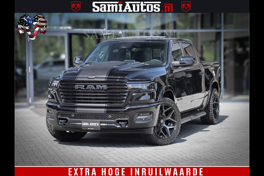 Dodge Ram 1500 Laramie Night | Face Lift | 420Pk 636 Nn | Extra Groot Scherm + Passagiers Scherm | Comfortabele Dubbele Cabine met Royale 5 Zitplaatsen | BPM vrij | Nu Leverbaar uit Voorraad | Voorraad Nr  2220 - 5039
