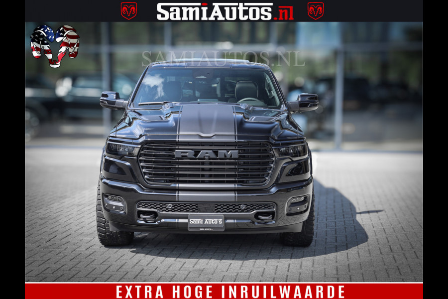 Dodge Ram 1500 Laramie Night | Face Lift | 420Pk 636 Nn | Extra Groot Scherm + Passagiers Scherm | Comfortabele Dubbele Cabine met Royale 5 Zitplaatsen | BPM vrij | Nu Leverbaar uit Voorraad | Voorraad Nr  2220 - 5039