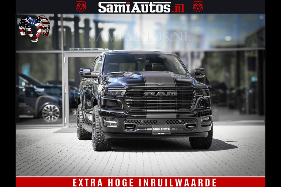 Dodge Ram 1500 Laramie Night | Face Lift | 420Pk 636 Nn | Extra Groot Scherm + Passagiers Scherm | Comfortabele Dubbele Cabine met Royale 5 Zitplaatsen | BPM vrij | Nu Leverbaar uit Voorraad | Voorraad Nr  2220 - 5039