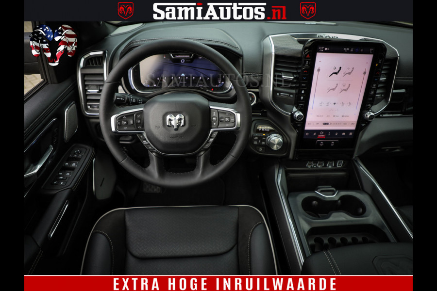 Dodge Ram 1500 Laramie Night | Face Lift | 420Pk 636 Nn | Extra Groot Scherm + Passagiers Scherm | Comfortabele Dubbele Cabine met Royale 5 Zitplaatsen | BPM vrij | Nu Leverbaar uit Voorraad | Voorraad Nr  2220 - 5039