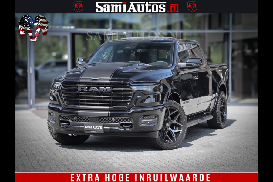 Dodge Ram 1500 Laramie Night | Face Lift | 420Pk 636 Nn | Extra Groot Scherm + Passagiers Scherm | Comfortabele Dubbele Cabine met Royale 5 Zitplaatsen | BPM vrij | Nu Leverbaar uit Voorraad | Voorraad Nr  2220 - 5039