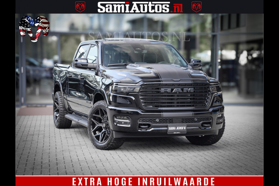 Dodge Ram 1500 Laramie Night | Face Lift | 420Pk 636 Nn | Extra Groot Scherm + Passagiers Scherm | Comfortabele Dubbele Cabine met Royale 5 Zitplaatsen | BPM vrij | Nu Leverbaar uit Voorraad | Voorraad Nr  2220 - 5039