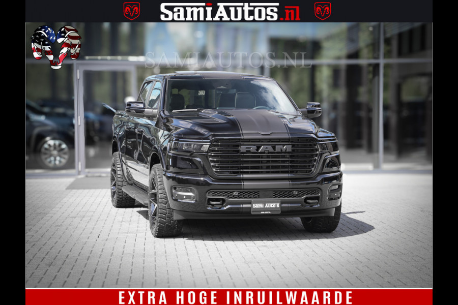 Dodge Ram 1500 Laramie Night | Face Lift | 420Pk 636 Nn | Extra Groot Scherm + Passagiers Scherm | Comfortabele Dubbele Cabine met Royale 5 Zitplaatsen | BPM vrij | Nu Leverbaar uit Voorraad | Voorraad Nr  2220 - 5039