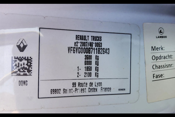 Renault Master 145.35 MET LAADBAK-KLEP-ZIJDEUR - EURO 6 - VVT-08-J Renault Master 145.35 MET LAADBAK-KLEP-ZIJDEUR - EURO 6 - VVT-08-J