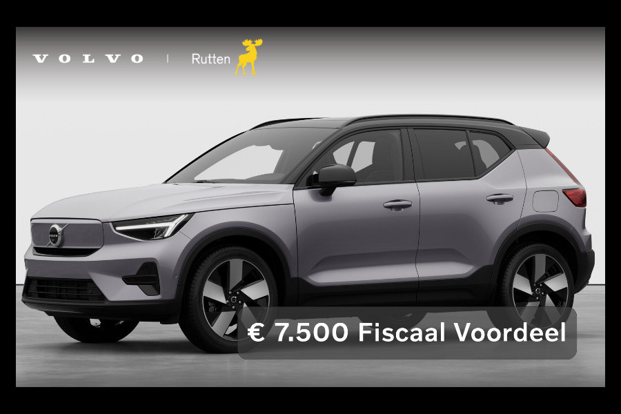 Volvo EX40 252PK Automaat Single Ext. Range Plus 82 kWh / Lounge Pakket / Extra getint glas / 360 Camera / 20'' velgen / Panoramadak / Zwart dak / Harman Kardon / Adaptieve cruise control / Getint glas / Stoel en stuurwielverwarming / parkeersensoren met 360 camera /  BLIS Volvo EX40 252PK Automaat Single Ext. Range Plus 82 kWh / Lounge Pakket / Extra getint glas / 360 Camera / 20'' velgen / Panoramadak / Zwart dak / Harman Kardon / Adaptieve cruise control / Getint glas / Stoel en stuurwielverwarming / parkeersensoren met 360 camera /  BLIS