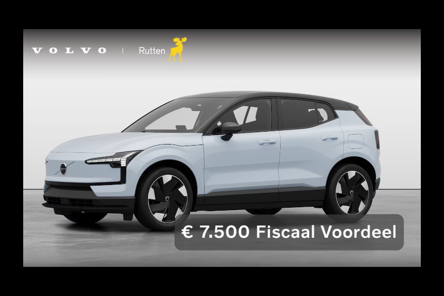 Volvo EX30 272PK Ext. Range Plus / Nu van €45.995 Voor €38.495! / / Adaptieve Cruise Control/ Dodehoek Detectie / Parkeersensoren voor en achter/ Achteruitrijcamera/ Warmtepomp/ Google Services/W