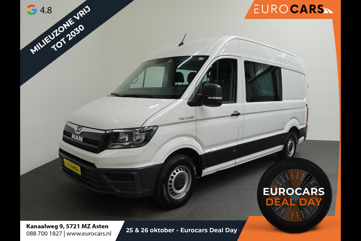 MAN TGE 2.0 TDI 140pk 3.140 Dubbele Cabine L3H3 7 persoons Navigatie Apple Carplay/Android Auto Trekhaak Cruise Control Bluetooth Airco Camera MAN TGE 2.0 TDI 140pk 3.140 Dubbele Cabine L3H3 7 persoons Navigatie Apple Carplay/Android Auto Trekhaak Cruise Control Bluetooth Airco Camera