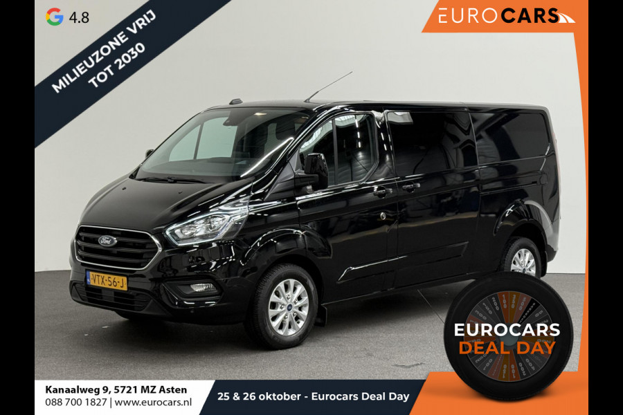 Ford Transit Custom 300 2.0 TDCI L2H1 Limited Dubbele cabine Navi Airco 2 Schuifdeuren Trekhaak PDC Camera Carplay DAB
