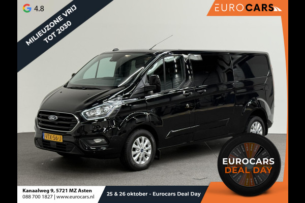 Ford Transit Custom 300 2.0 TDCI L2H1 Limited Dubbele cabine Navi Airco 2 Schuifdeuren Trekhaak PDC Camera Carplay DAB