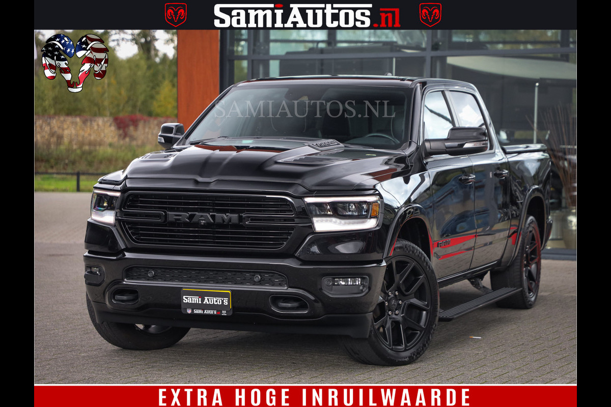 Dodge Ram 1500 BLACK EDITION | 4X4 5.7 V8 | PRINS LPG | CAMERA | APPLE CARPLAY | 3500KG | 22INCH NIGHT | FULL LED | ADAPTIVE CRUISE | MEMORY SEATS | LEDER | DUBBELE CABINE | CREWCAB Dodge Ram 1500 BLACK EDITION | 4X4 5.7 V8 | PRINS LPG | CAMERA | APPLE CARPLAY | 3500KG | 22INCH NIGHT | FULL LED | ADAPTIVE CRUISE | MEMORY SEATS | LEDER | DUBBELE CABINE | CREWCAB