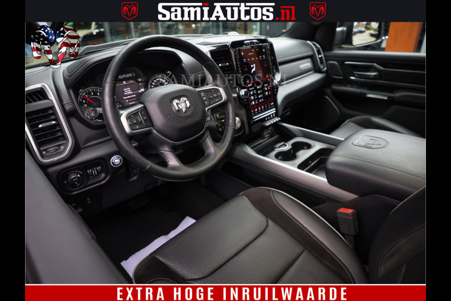 Dodge Ram 1500 BLACK EDITION | 4X4 5.7 V8 | PRINS LPG | CAMERA | APPLE CARPLAY | 3500KG | 22INCH NIGHT | FULL LED | ADAPTIVE CRUISE | MEMORY SEATS | LEDER | DUBBELE CABINE | CREWCAB